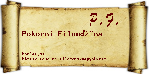 Pokorni Filoména névjegykártya